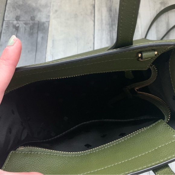 Kate Spade Rowe Small Top Zip Satchel Pebbled Leather in Enchanted Green - 1566 - Picture 5 of 11